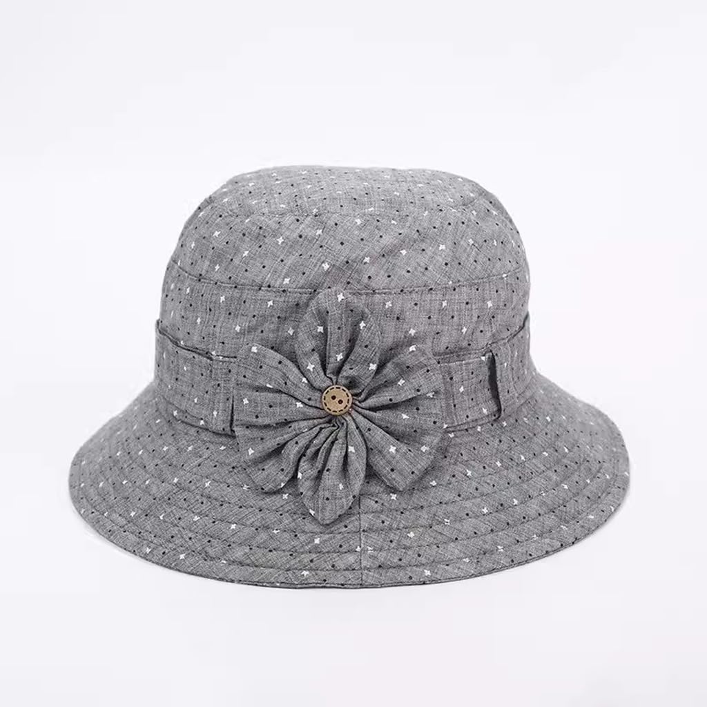 Chapeau de protection solaire pour femmes âgées chapeau d'été élégant - Argento