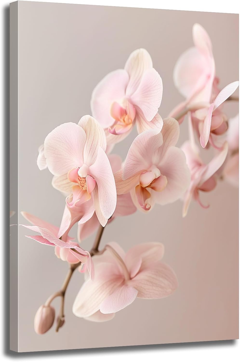 GLOKAKA Orchid Canvas Wall Art Pink Orchid Floral Wall Decor Elegant Blossom Abstract Flowers Picture Prints Modern Beautiful Flower Artwork for Dining Room Home Bedroom Decor