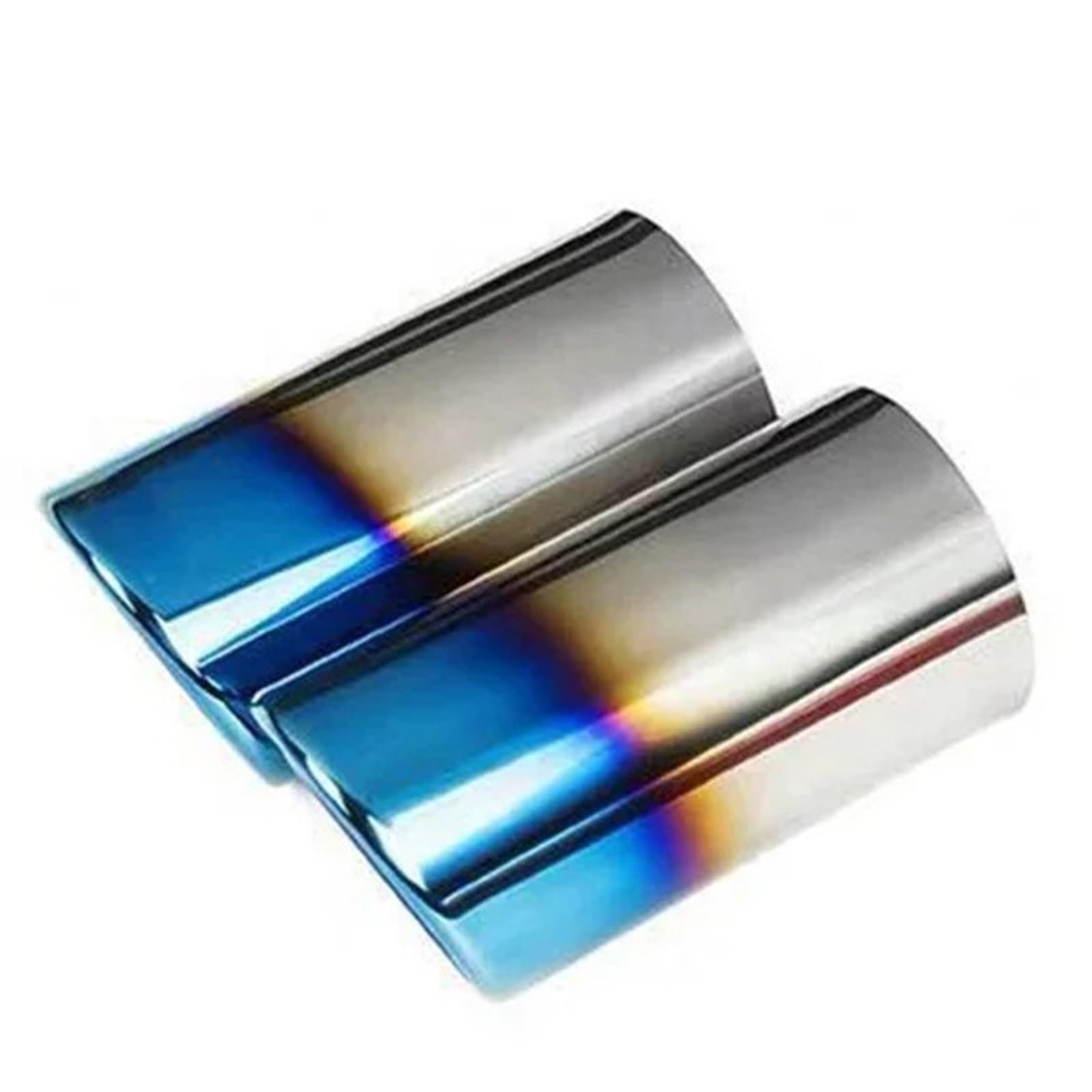 końcówka wydechu Tłumik wydechowy do dyszy samochodowej Tłumik do Volkswagen Passat B7 CC Tiguan 2011 2012 2013 2014 2015 uniwersalna rura wydechowa(Blue-76mm)