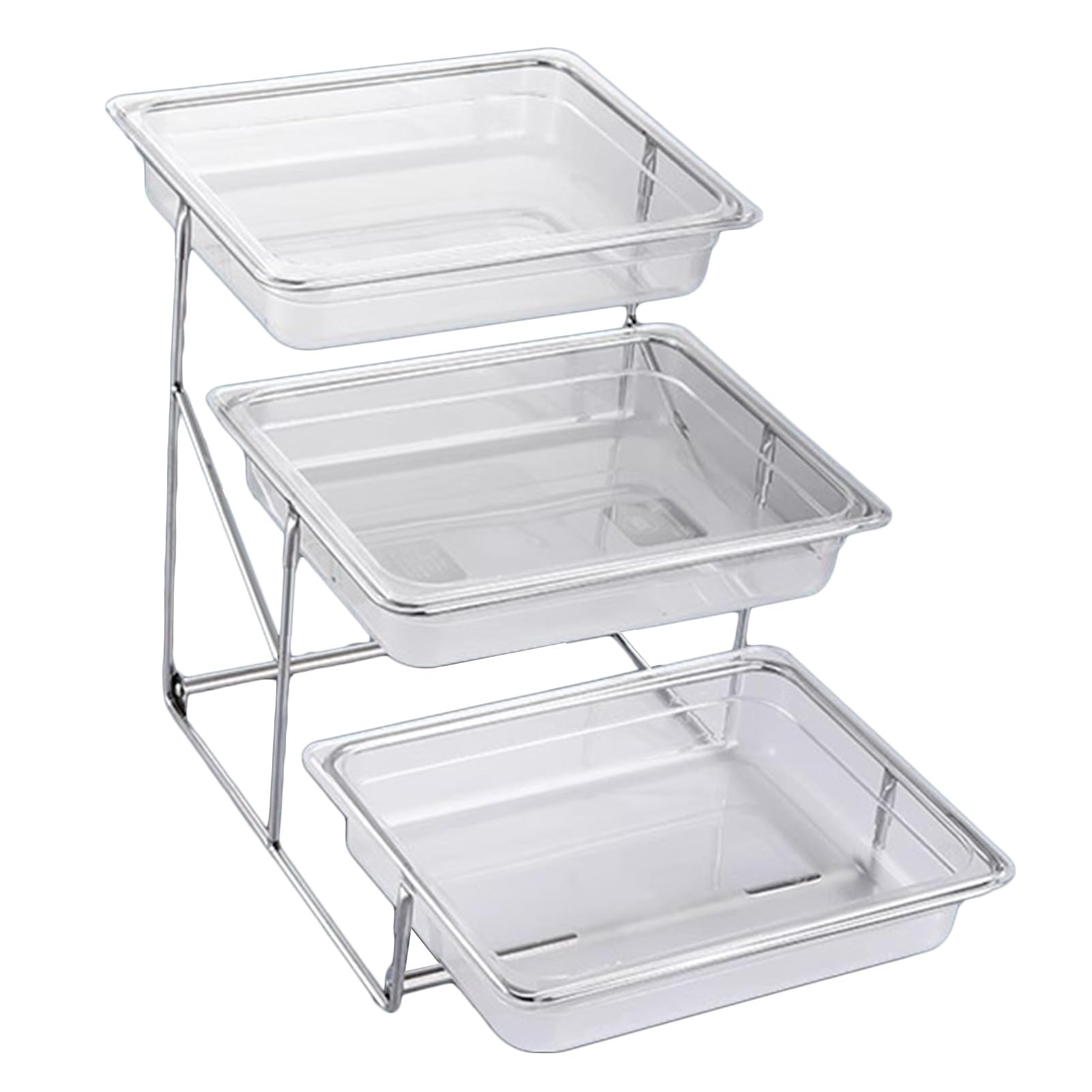 KLerDH Dessert Stand, for Parties Buffet Display Stand for IceDesserts & Fruits Condiment Dispenser 53x52x46cm(Transparent,32.5x60x35cm)