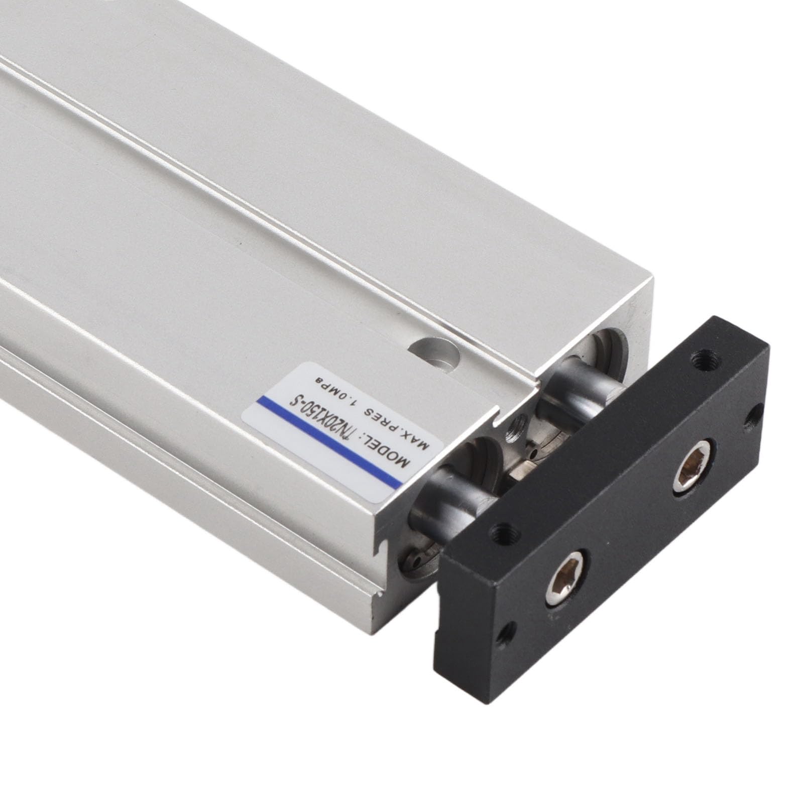 Cilindro neumático de Aire de Doble vástago de Primera Calidad: diámetro Interior de 20 mm, 150 mm, aleación de Aluminio de Alta Resistencia, diseño Compacto Aplicaciones de ingenierí