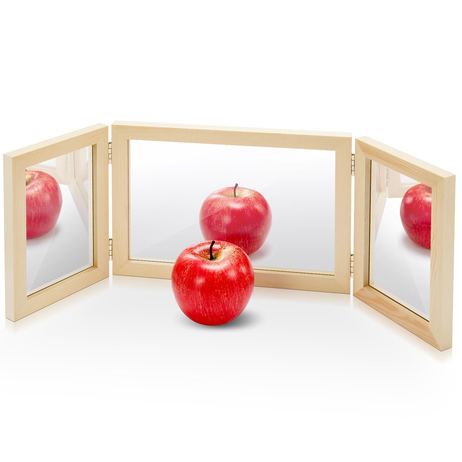 Montessori Mirror Reggio Emilia Classroom Materials Early Education Foldable Safe Acrylic Unbreakable Mirror 3 Panels for Kindergarten Daycare Home Preschool Classroom Infant Coordination