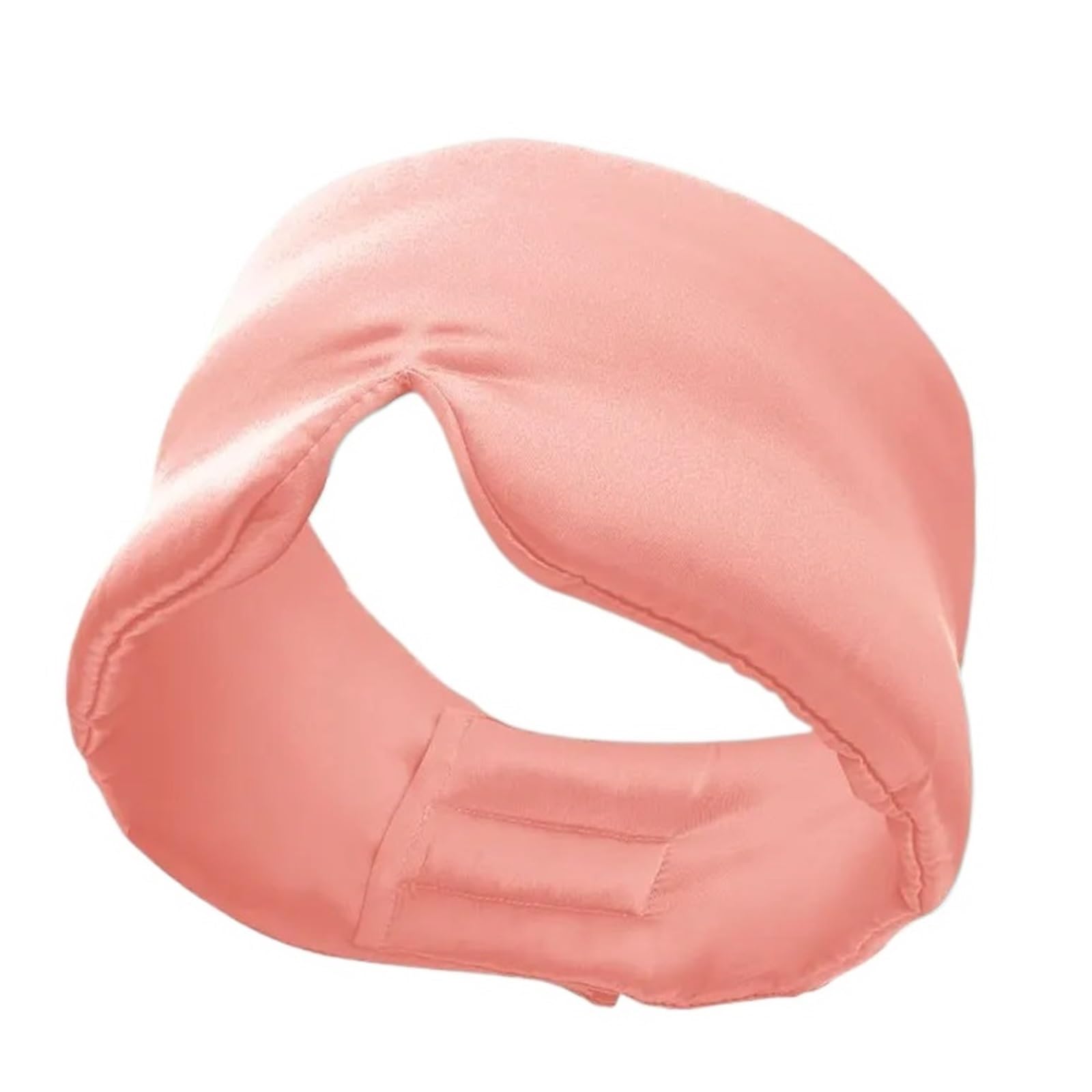 2 stücke Maulbeerseide Schlafmaske Seide Augenklappe Eyeshade Tragbare Reise Nickerchen Augenabdeckung Weiche Augenbinde Glatt für Schlaf(Light Orange)