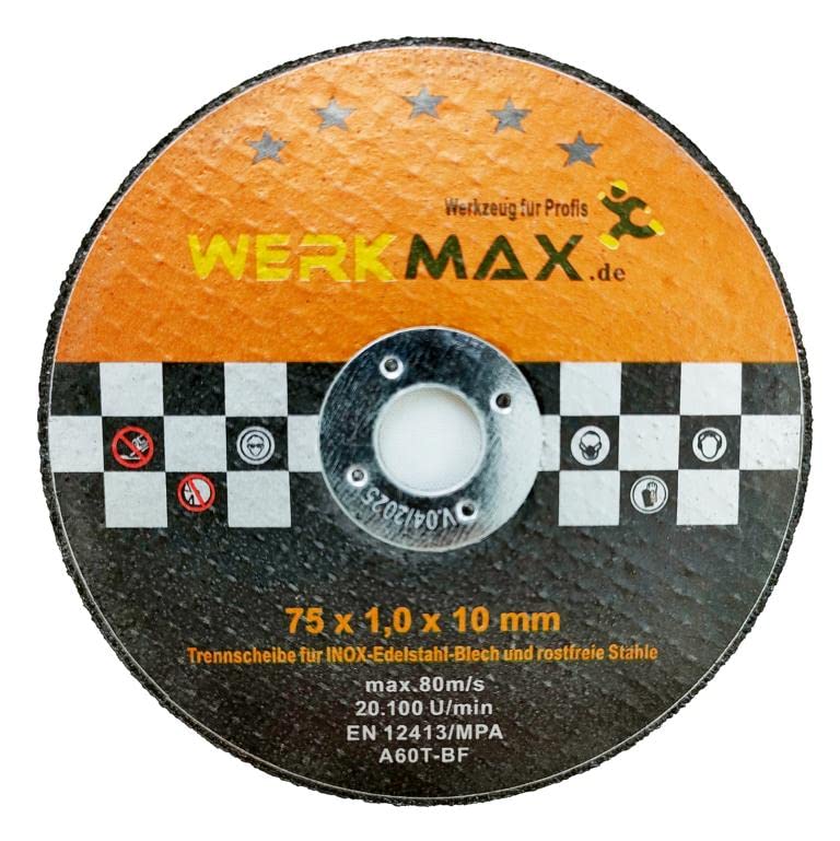 25 Disques à Tronçonner Acier Inox 75x1,0mm - Pour Meuleuse Et Métaux