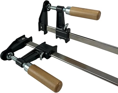 Juego de abrazadera de barra de acero de 4-36 pulgadas con sistema de trinquete de metal y liberación rápida para carpintería y trabajo del metal