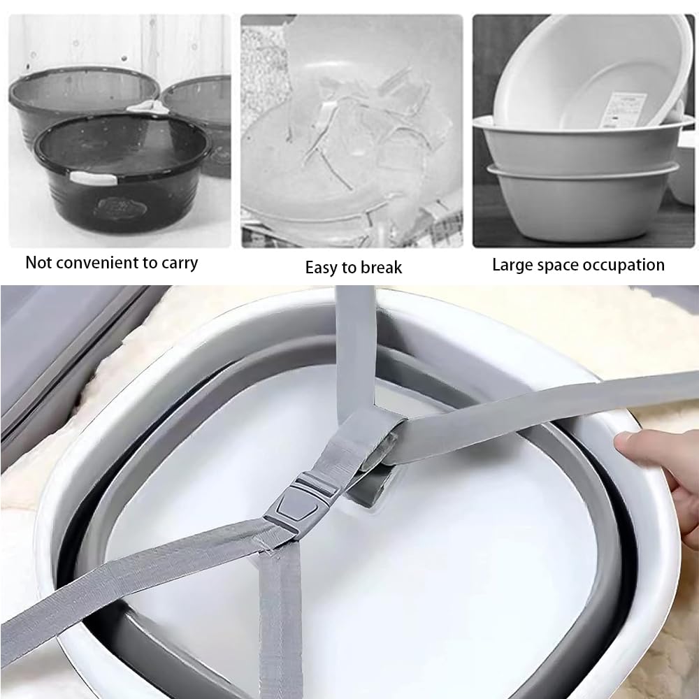 Faltbare Waschschüssel 32cm - Klappbare Spülschüssel Für Camping, Küche & Outdoor, Mit Aufhängeöschen