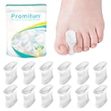Promifun Upgraded Gel Toe Separators - 12 Pack Aloe Vera Extract Infused Silicone Toe Spacers for Straightening Overlapping Toes, Bunions, Calluses – Bunion Corrector for Men and Women(Medium Size)