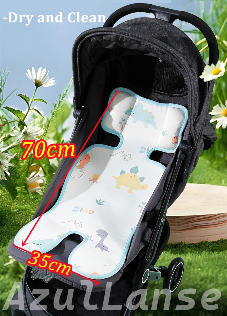 Atmungsaktive Sommer Sitzeinlage,70 * 35 cm,Baby Sitzauflage Sommer Antischwitz für Kinderwagen,für Buggy und Kindersitz,Mädchen Jungen,1 Babylätzchen