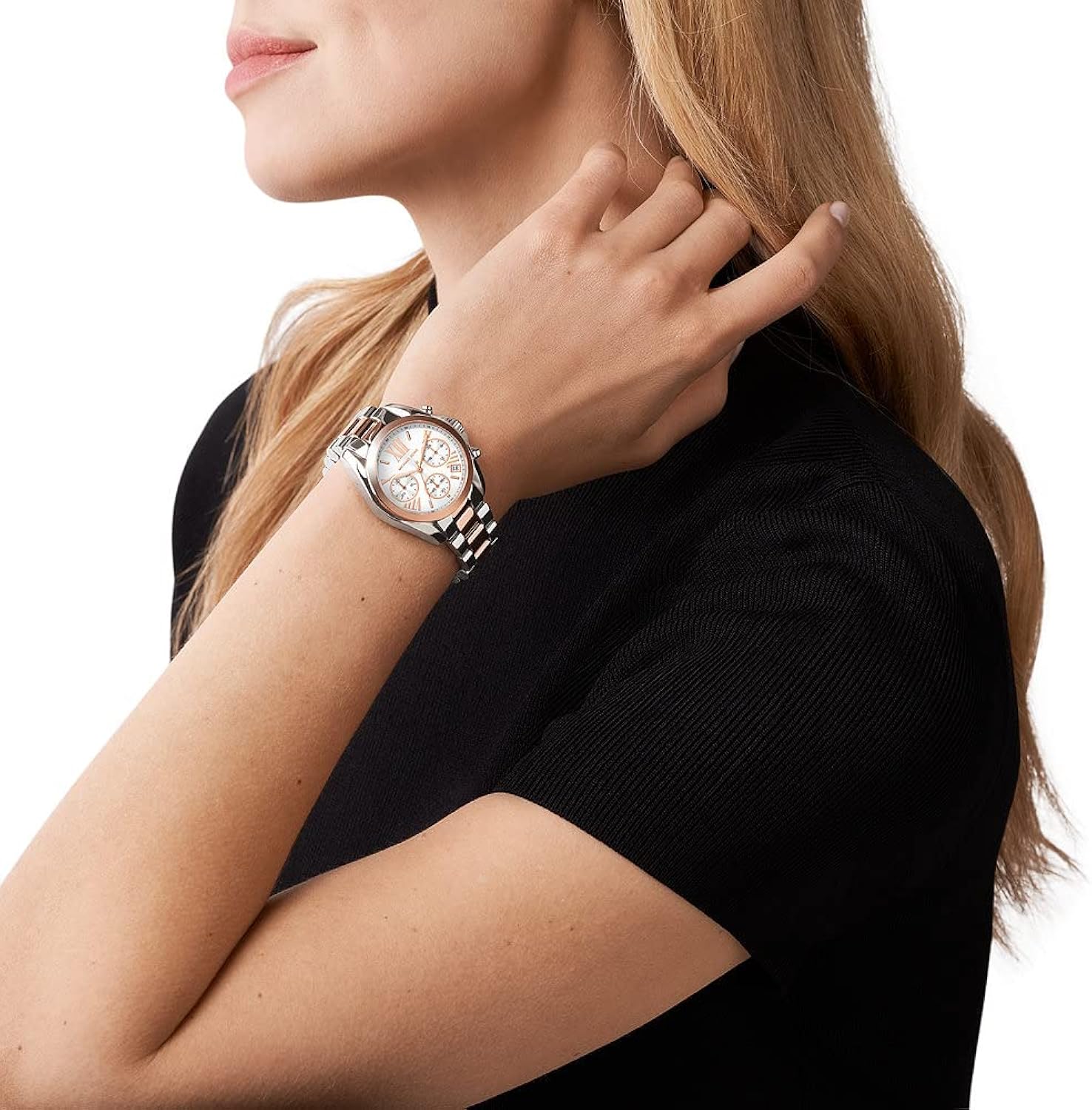 Orologio Bradshaw da donna, movimento cronografo, cassa in acciaio inossidabile da 36 mm con bracciale in acciaio inossidabile, MK7258 Orologio Bradshaw da donna, movimento cronografo, cassa in acciaio inossidabile da 36 mm con bracciale in acciaio inossidabile, MK7258