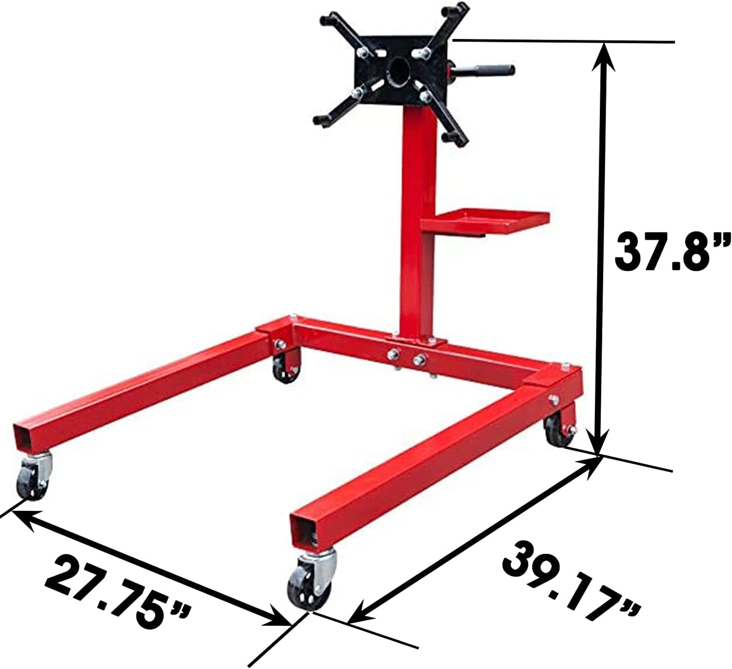 BIG RED T25671 Torin Steel Rotating Engine Stand with 360 Degree Rotating Head and Tool Storage Tray: 5/8 Ton (1,250 lb) Capacity, Red : Automotive