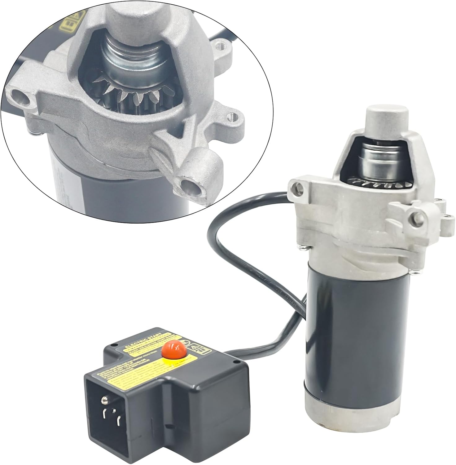 951-10645A 951-10645 751-10645 Electric Starter Motor JQ170 for Troy-Bilt MTD Cub Cadet Craftsman Snowblower Snow Thrower 751-10645A 751-10645B 951-10645B, 17 Teeth 120V 208cc