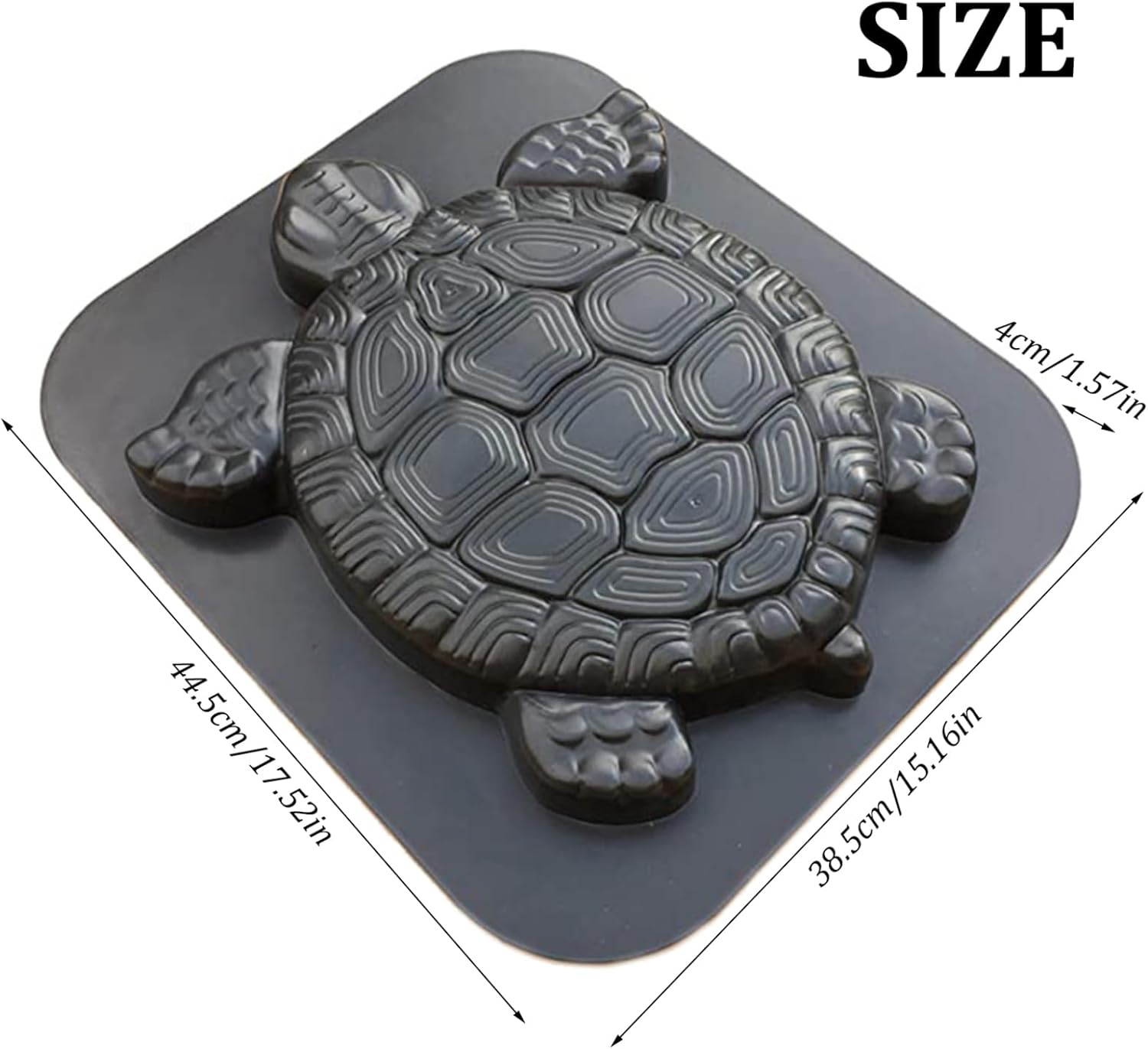 Concrete Molds, DIY Turtle Shape Stepping Stone Molds Reusable Personalized Garden Decor Tortoise Pavement Mold for Crafting Statue, Pathway..