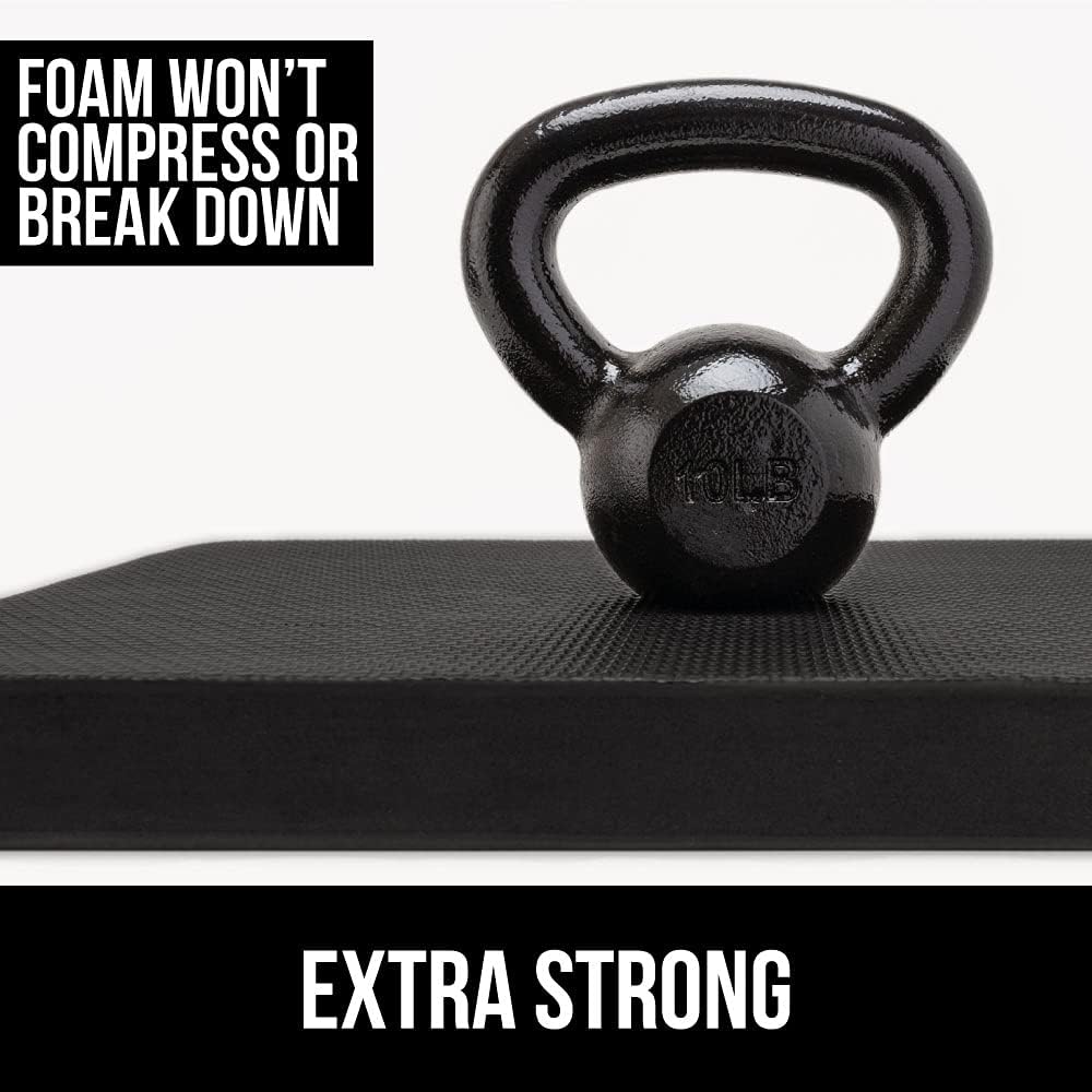 Gorilla Grip Extra Thick Water Resistant Comfortable Kneeling Pad, Provide Support for Knees, Durable Foam Cushion Knee Mat, for Gardening, Yoga, Mechanics, Baby Bath Time, 17.5 x 11 x 1.5, Black : Patio, Lawn & Garden