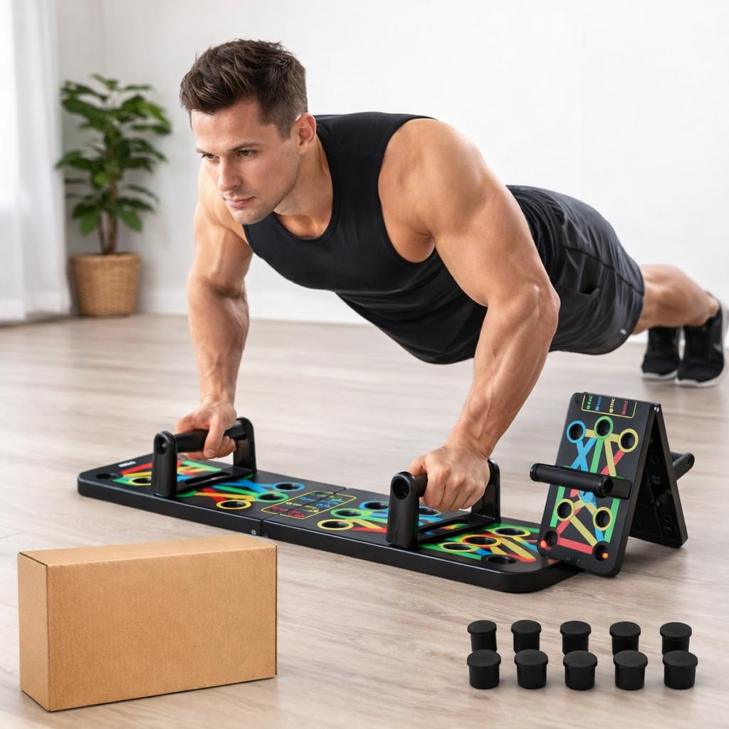 SUREFIT Push Up Board Upgraded Version Suggested from Coustomer Demand) System Body Building Exercise Tools - Workout Push Up Stands - Training System for Men and Women-image-14