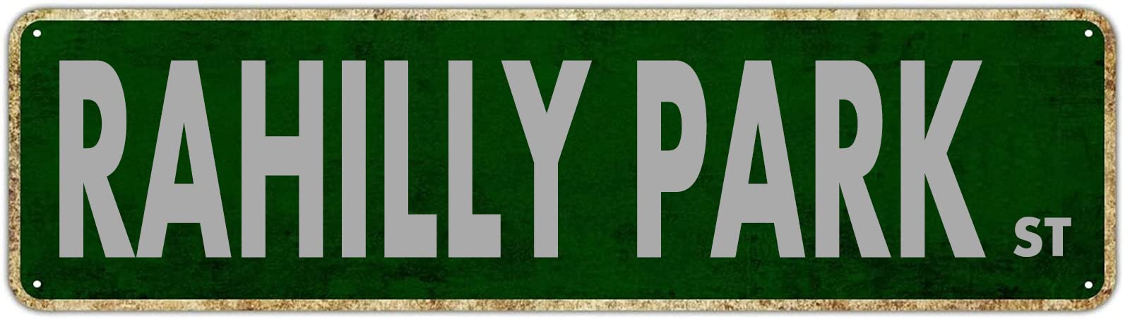Rahilly Park St Retro Tin Signs Aluminum Metal Sign Gift for Home Kitchen Garden Wall Yard Coffee Art Plaque Decor 4x16 Inch