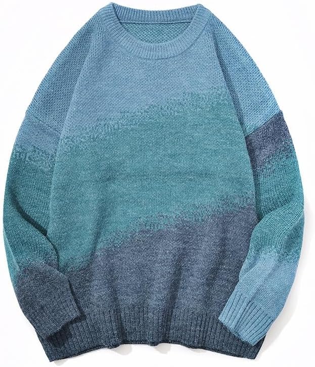 Round Neck Knitted Sweater Men's Winter Base Coat Top Casual Sweaters