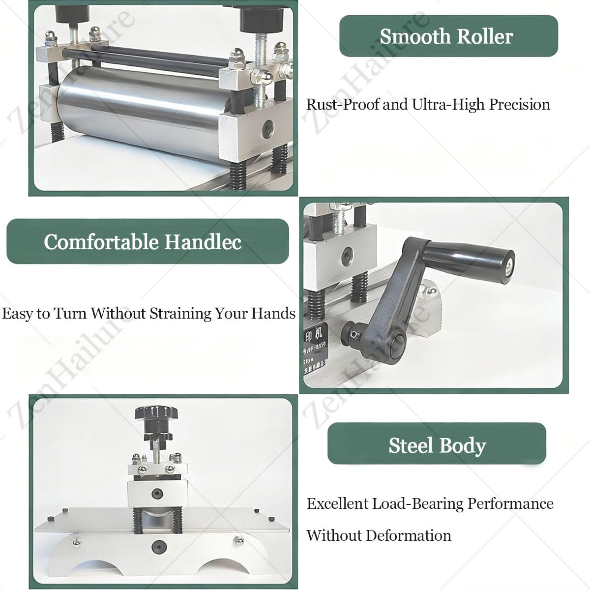Pressa per incisione manuale per stampa, altezza del rullo regolabile, laminatore professionale per legno e rame, facile da riporre per display decorativi