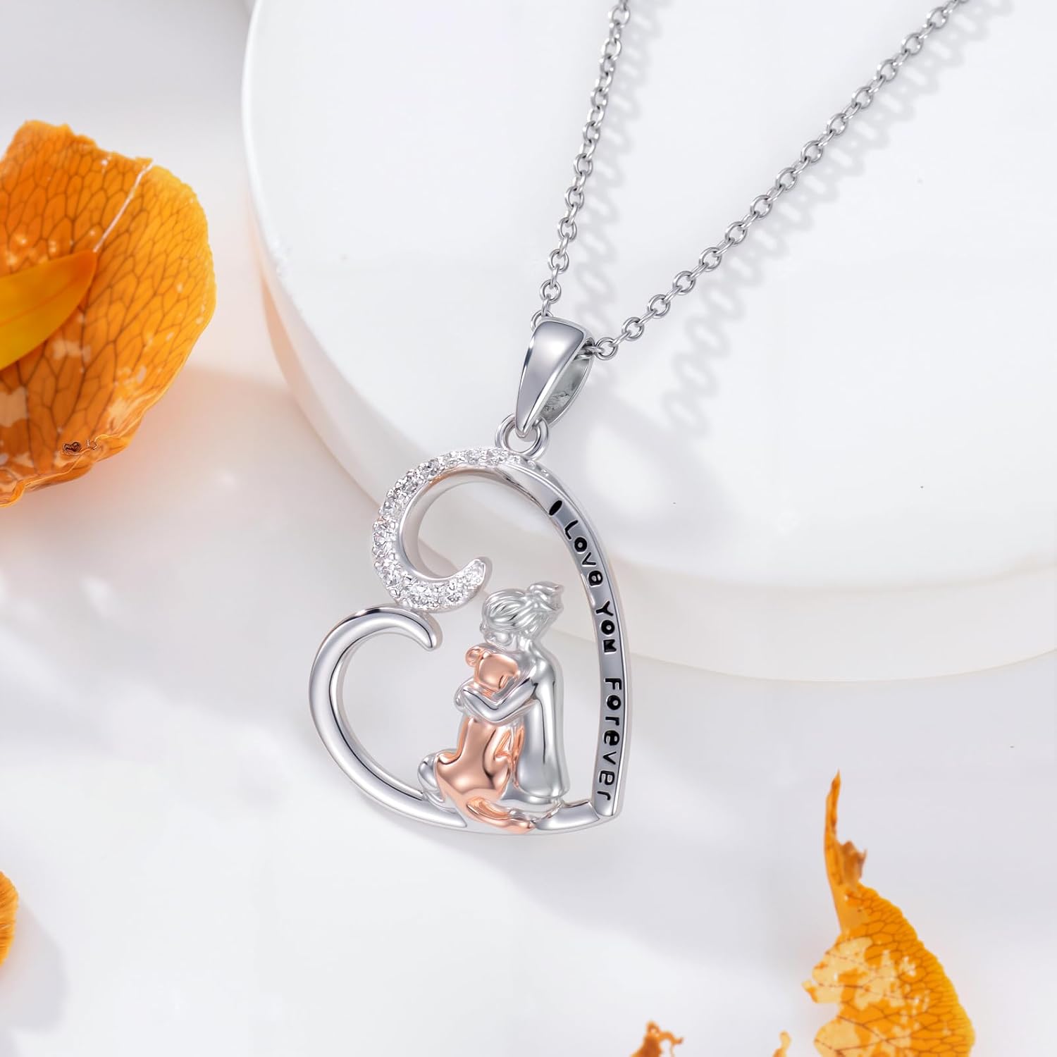 Diamond Dog Necklace for Women 925 Sterling Silver Keepsake Dog Pendant with Lab Grown Diamond Always in My Heart Jewelry Gift for Pet Lover - Image 3