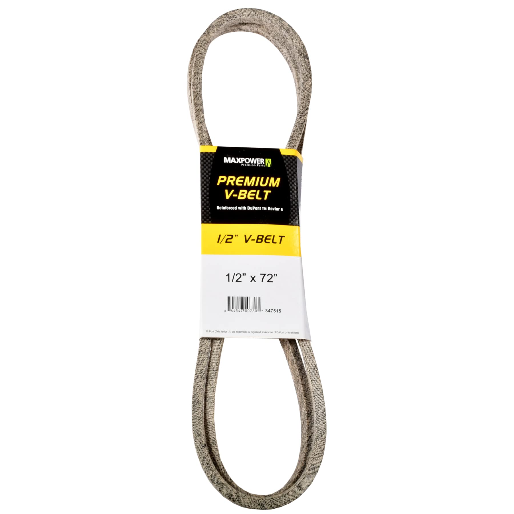 MaxPower V-belt 347515, Kevlar reinforced, 1/2 inch x 72 inch, 4L720, outer length L(a) 1830 mm, beige, 1/2" x 72"