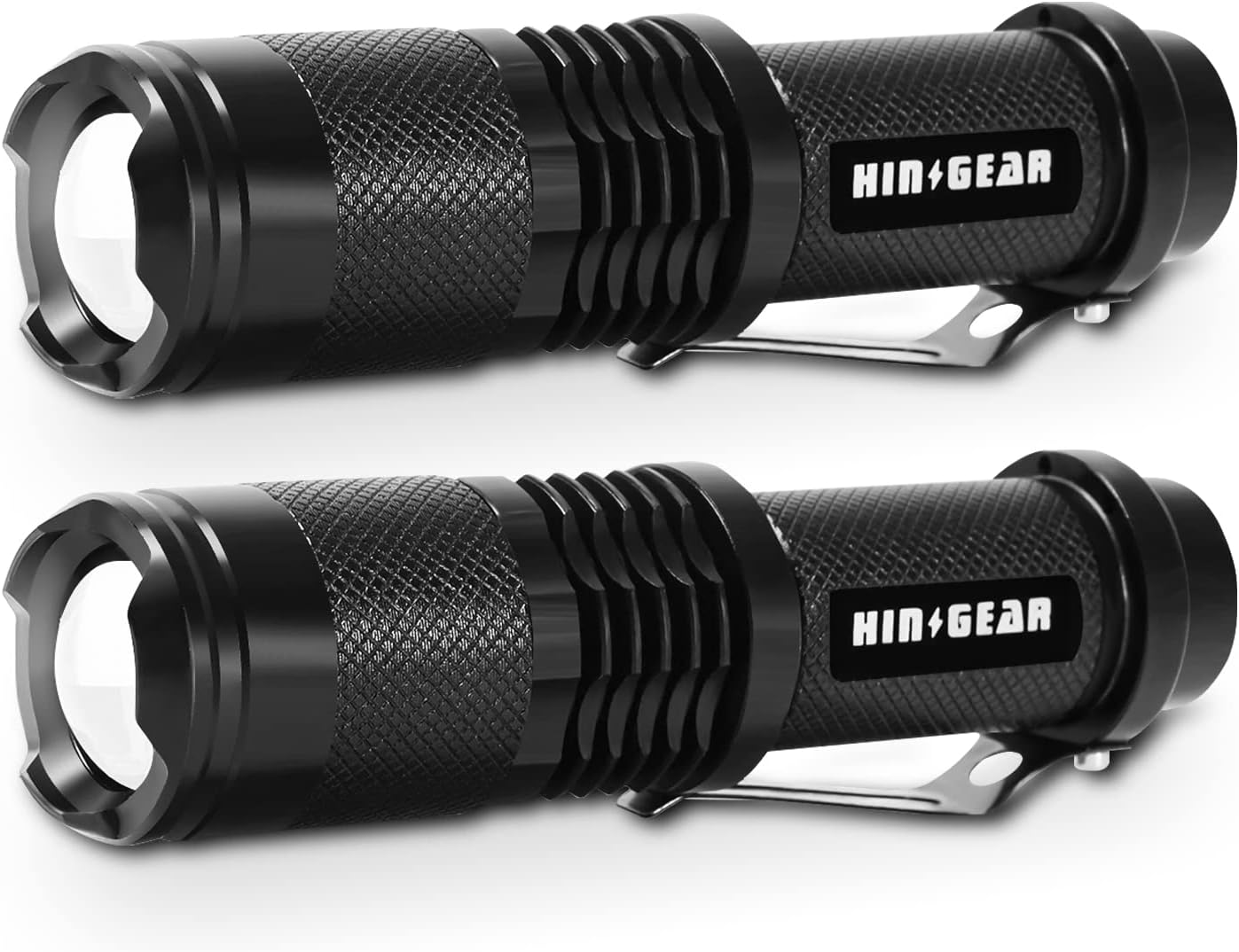 HinsGEAR LED Flashlights 2 Pack, Super Bright, Compact Tactical