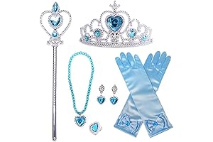 AMOR Princess Dress Up Accessories: 8PCS Frozen Wand Jewelry Set for Toddler Girls