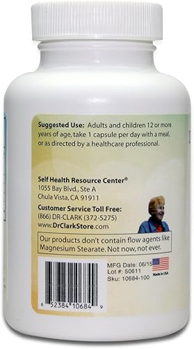 Miniatura 5 de Suplemento Dr. Clark Raz-Caps, 500 mg, 100 cápsulas de gelatina