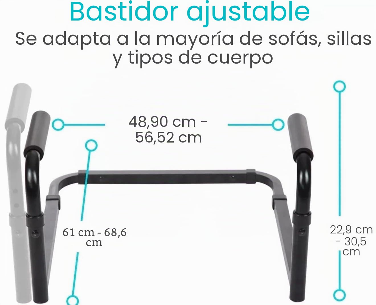 Ayuda para Ponerse de Pie - Barra de Ayuda de Movilidad para Sofá, Silla - Mango de Asistencia para Pacientes, Ancianos, Personas Mayores y Discapacitados - Barra de Seguridad para Sentarse, Sofá