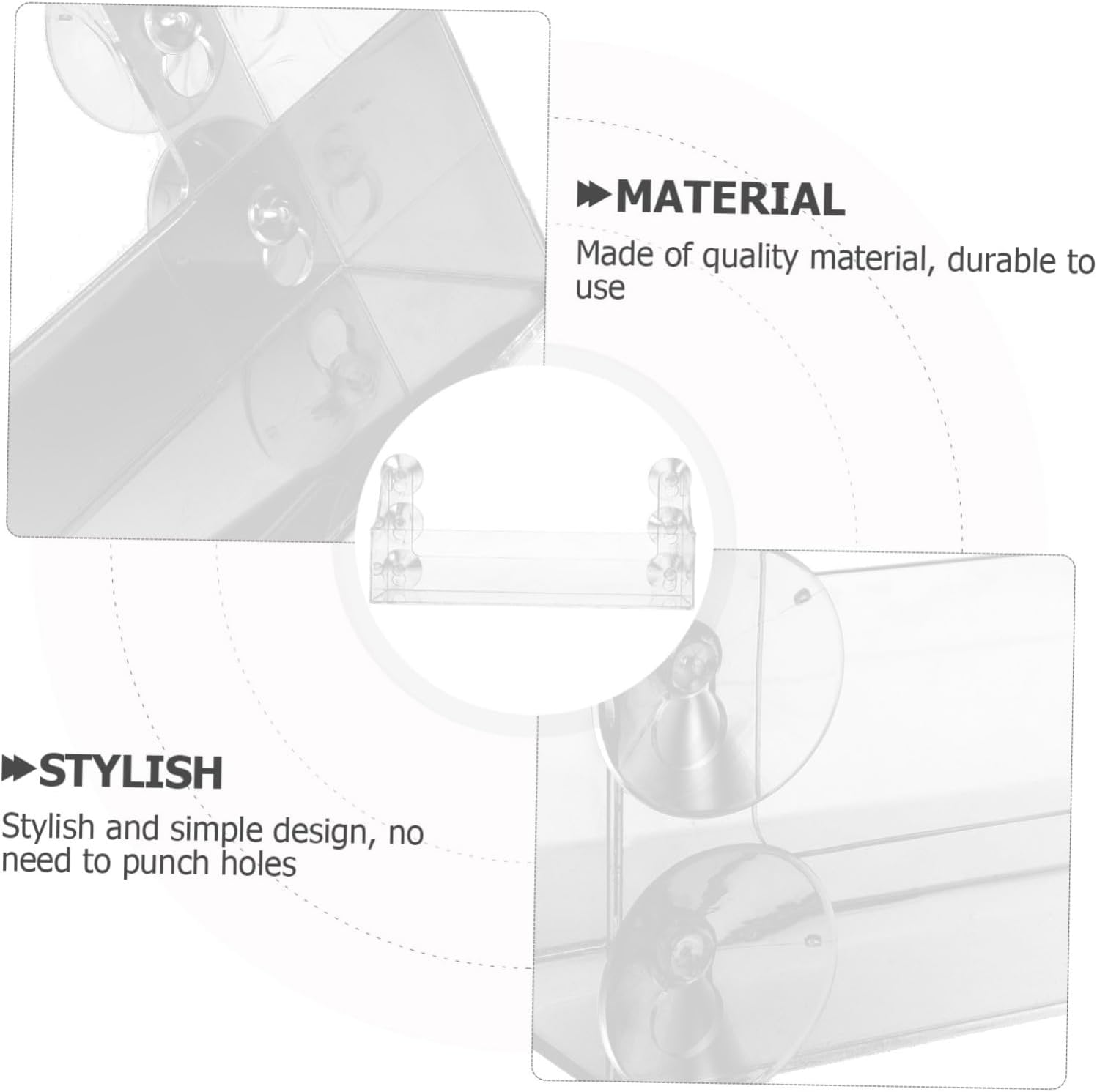 1pc Refrigerator Rack Small Shelves Kitchen Cooler Door Suction Cup Display Window Basket Refrigerator Suction Shelf Beverage Stand Soda Bottle Organizer Wall Display Racks Cups