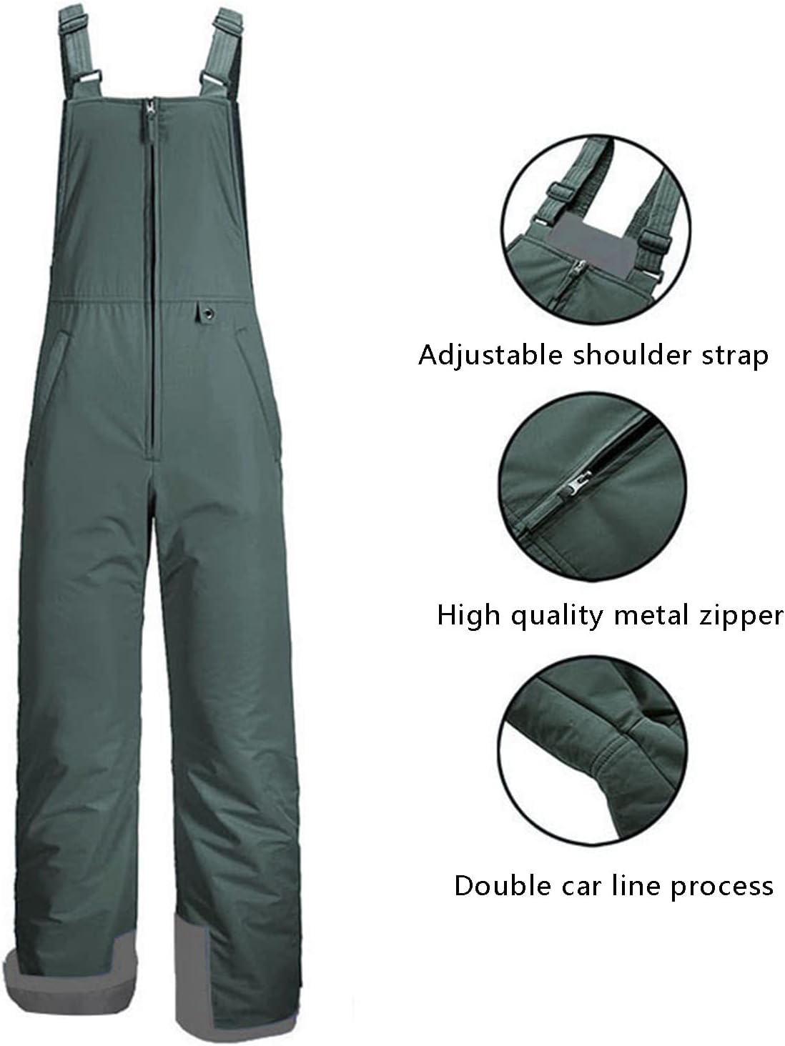 Nituyy Women's Winter Waterprool Snow Bibs Overalls Insulated Snowboard Ladies Ski Bib Pants with Pocket