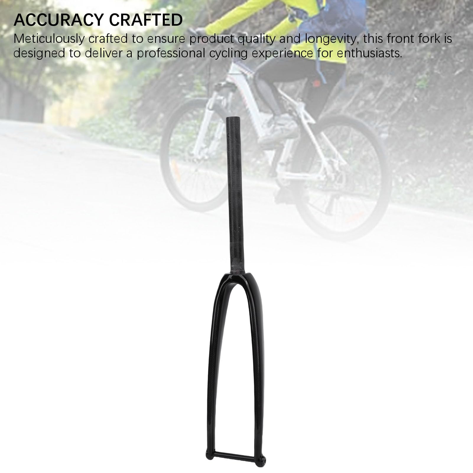 Horquilla Delantera para Bicicleta de Carretera, Horquilla Delantera para Bicicleta con Freno de Disco de Fibra de Carbono 28C Eje pasante 3K Brillo para Montar