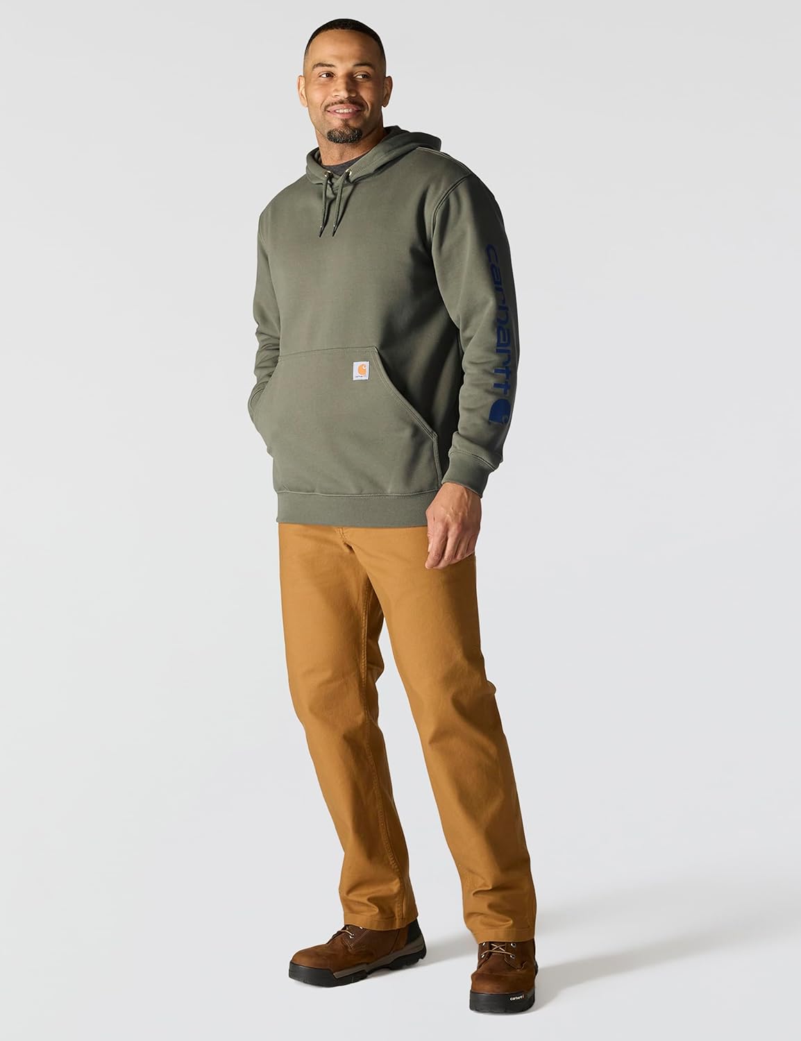 Carhartt Men's Loose Fit Midweight Logo Sleeve Graphic Sweatshirt - Image 5