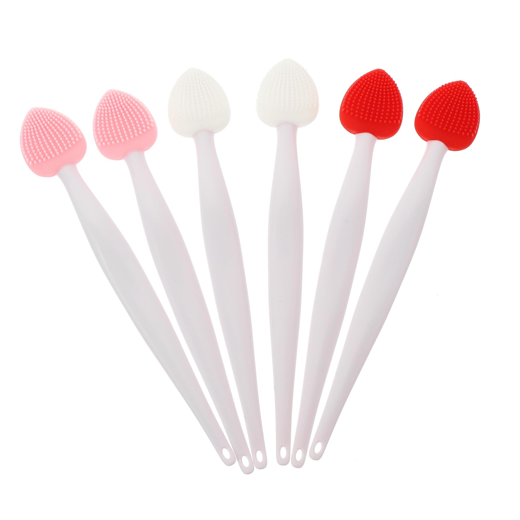 SMASOLO 6Pcs Double Sided Nose Exfoliating Brush for Deep Cleaning Skin Friendly Facial Scrubbers for Nose and Lip Care