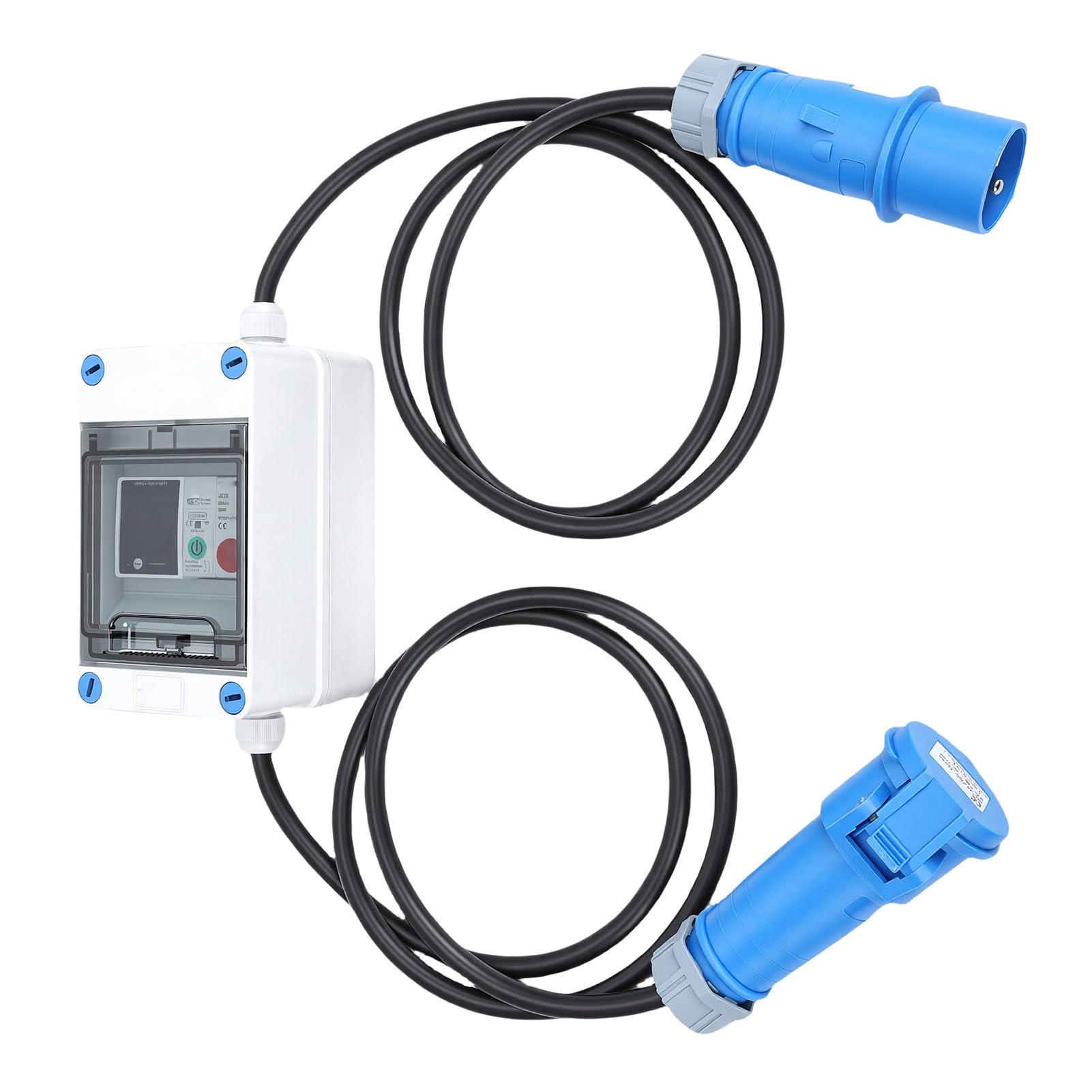 Eujgoov Medidor de Electricidad Digital, Medidor KWH Portátil con Memoria de Apagado y Control de Aplicación, para Uso Doméstico Al Aire Libre de RV