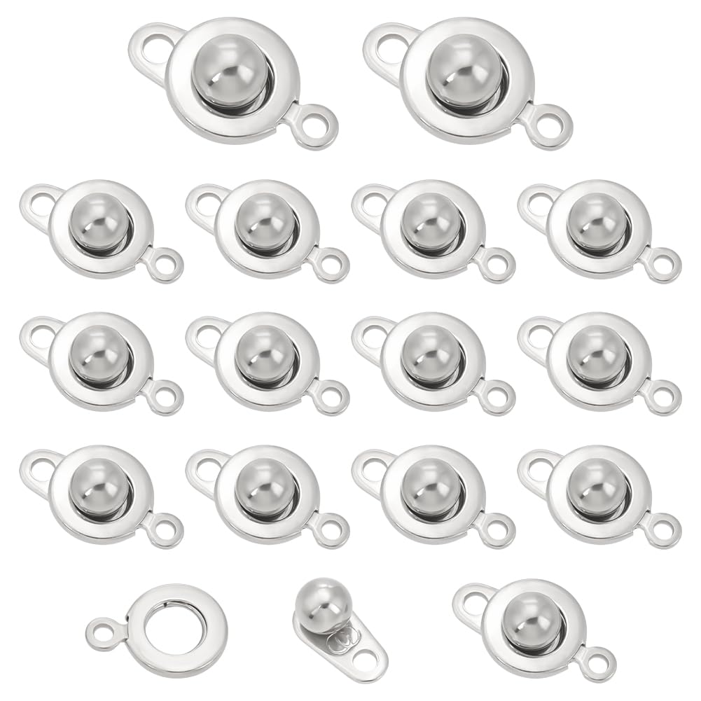 Amazon.com: UNICRAFTALE 20pcs Snap Clasps 304 Stainless Steel Snap