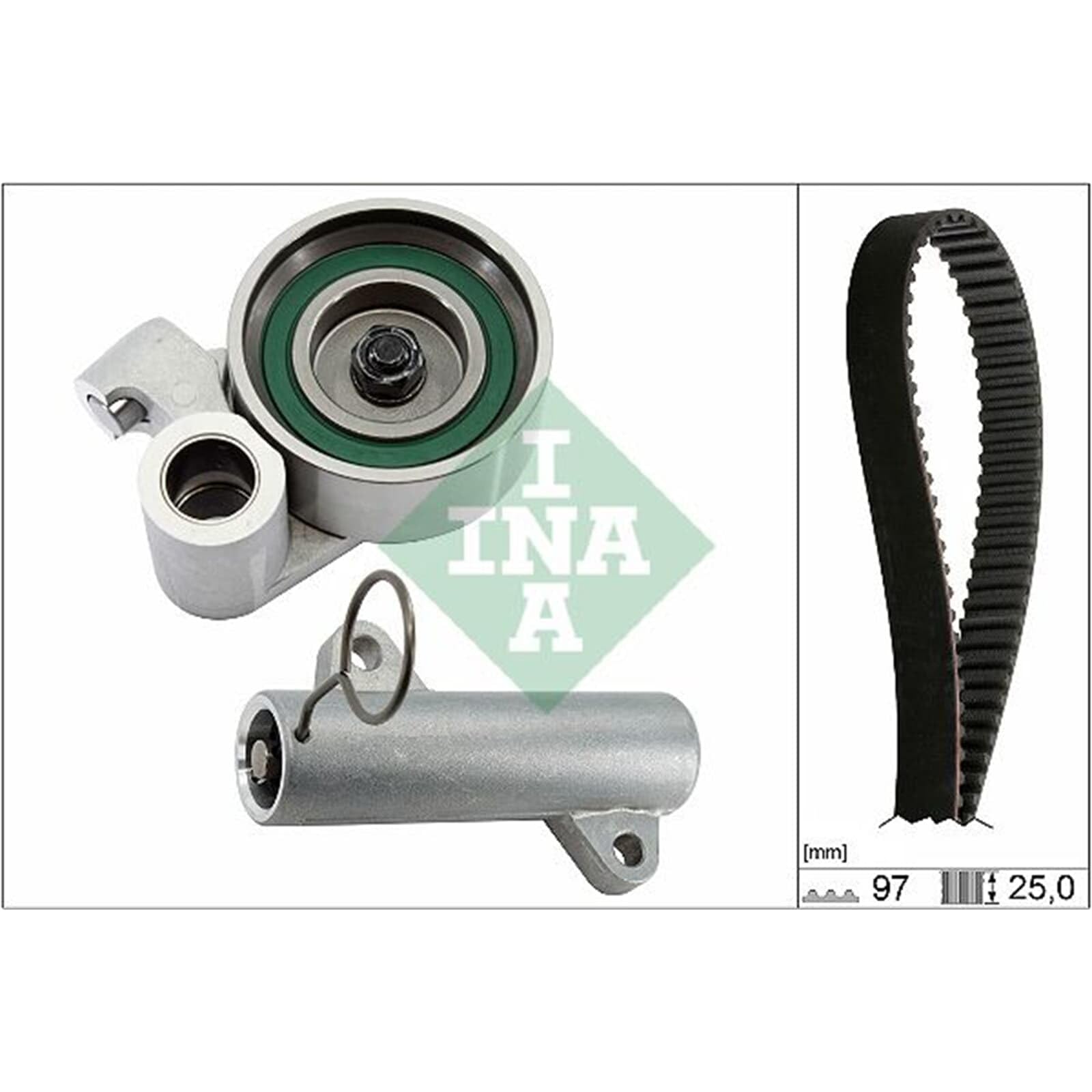 INA Kit de correa de distribución 530 0719 10 28,5mm Compatible con TOYOTA LAND CRUISER 90 J9 LAND CRUISER KDJ12, GRJ12 HILUX III Pick-up TGN1, GGN2, GGN1, KUN2, KUN1 HILUX VI Pick-up N1