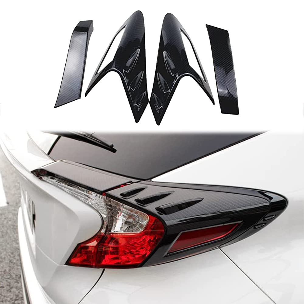 HIGH FLYING pour CHR 2016-2019 Noir Arrière Feu Lampe d'éclairage Cadre Décorative Couvercle Accessoires Auto 4 pièces