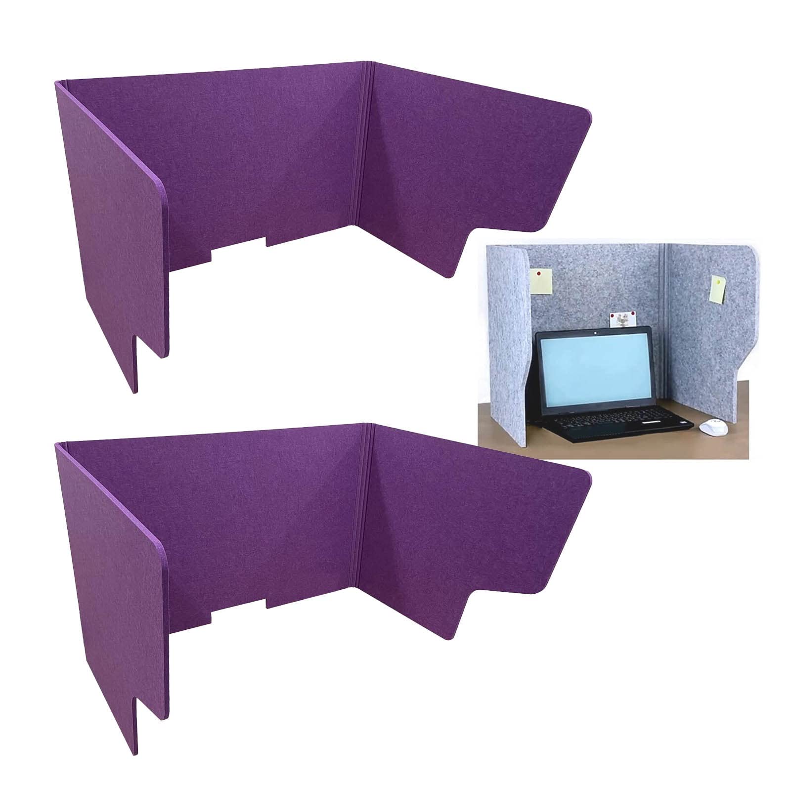 Cloison de bureau pliable pour séparer deux postes d'étudiants ou adultes