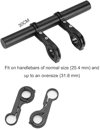 Bike Handlebar Extender,Aluminum Alloy Handlebar Extensions Double Bike Handlebar Bracket For Bike Mounts,Extender Bars,Headlights,Light Lamp