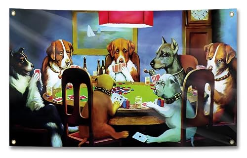 Funny Flag 3X5 Ft For Room Dog Flags 3X5 Ft For Room Dog Flags 3X5 Ft Banner , Flags For Room Guys Flag,Resistance Fading Durable Flag, Man Cave Wall Flag With Brass Grommets For College Dorm Room Decor,Tailgates,Parties,Gift. (D1) #TOP16