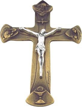Italian Holy Trinity Crucifix Cross 6" Tall