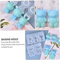 Vista 5 de Ciieeo Molde de silicona para muñeca, molde de conejo, molde de pastel de conejo, molde de silicona para resina, moldes de chocolate, moldes