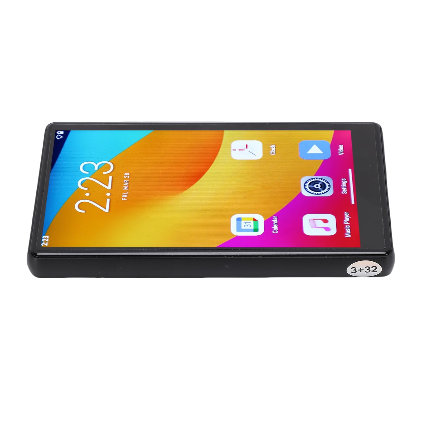Generic Reproductor de MP3 WiFi con Bluetooth 5.0 Pantalla Táctil Reproductor de Música Digital 3GB 32GB para Deportes Al Aire Libre Viajes Aleación de ABS (Black)