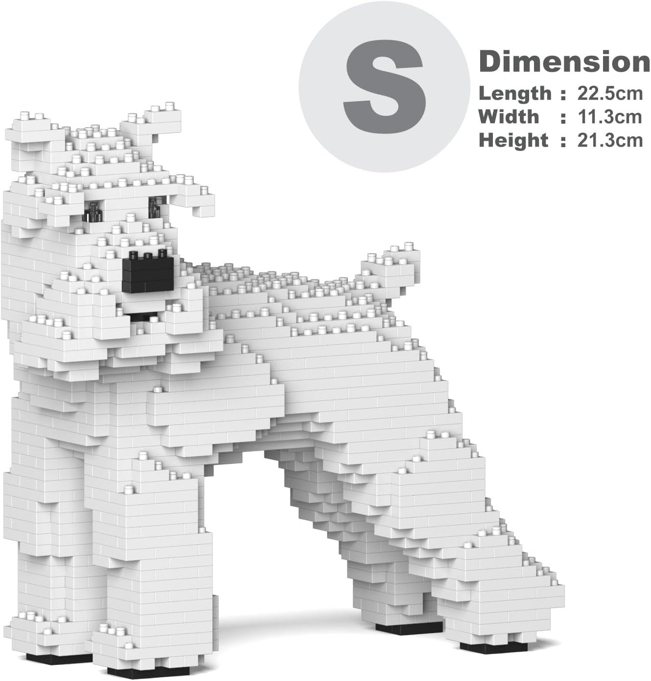 JEKCA Standard Schnauzer 02S-S01 | Dog Plastic Building Blocks | Age 14+