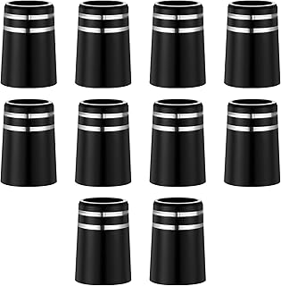 Golf Iron Ferrules - Black with Silver Rings