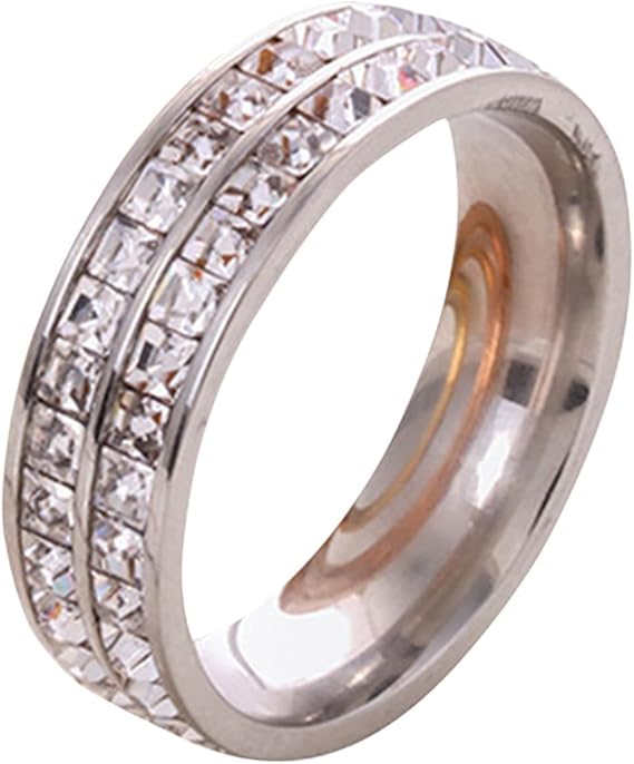 Amazon Co Jp 女性のためのメッキキュービックジルコニアスーパーエンゲージリング女性のための彼女の結婚指輪のための約束の指輪サイズ513 リングアクセサリー Silver 11 ファッション