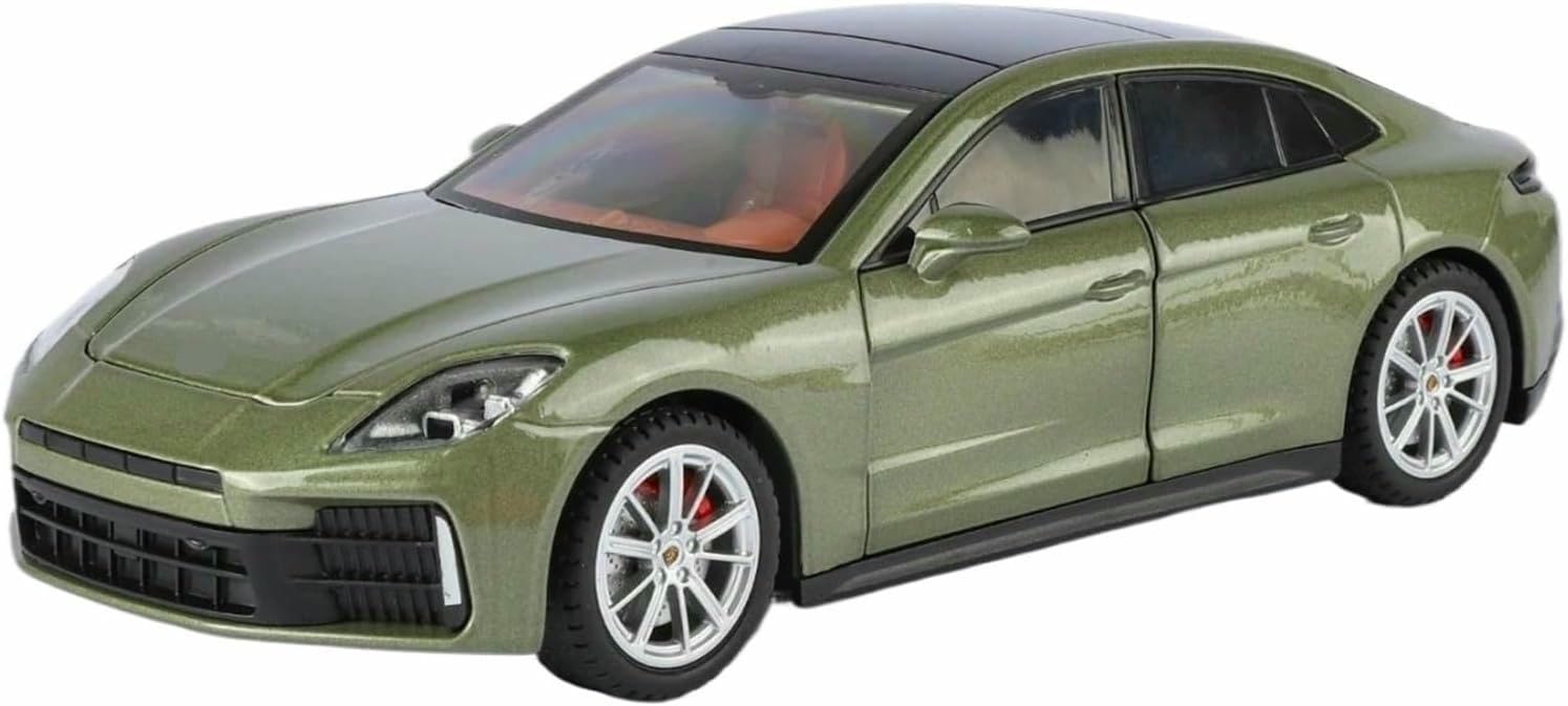 DEAVER Modelli auto lega pressofusa scala 1:24 per Panamera modelli veicoli rifiniti metallo alla moda collezione espositori(Green)