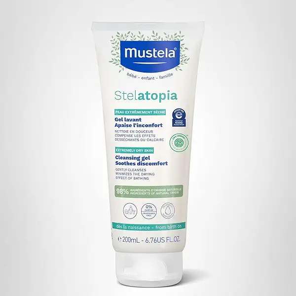 Mustela Stelatopia Eczema-Prone Skin Cleansing Gel - Baby Face & Body Wash with Natural Avocado & Sunflower Oil - Fragrance-Free & Tear Free 10