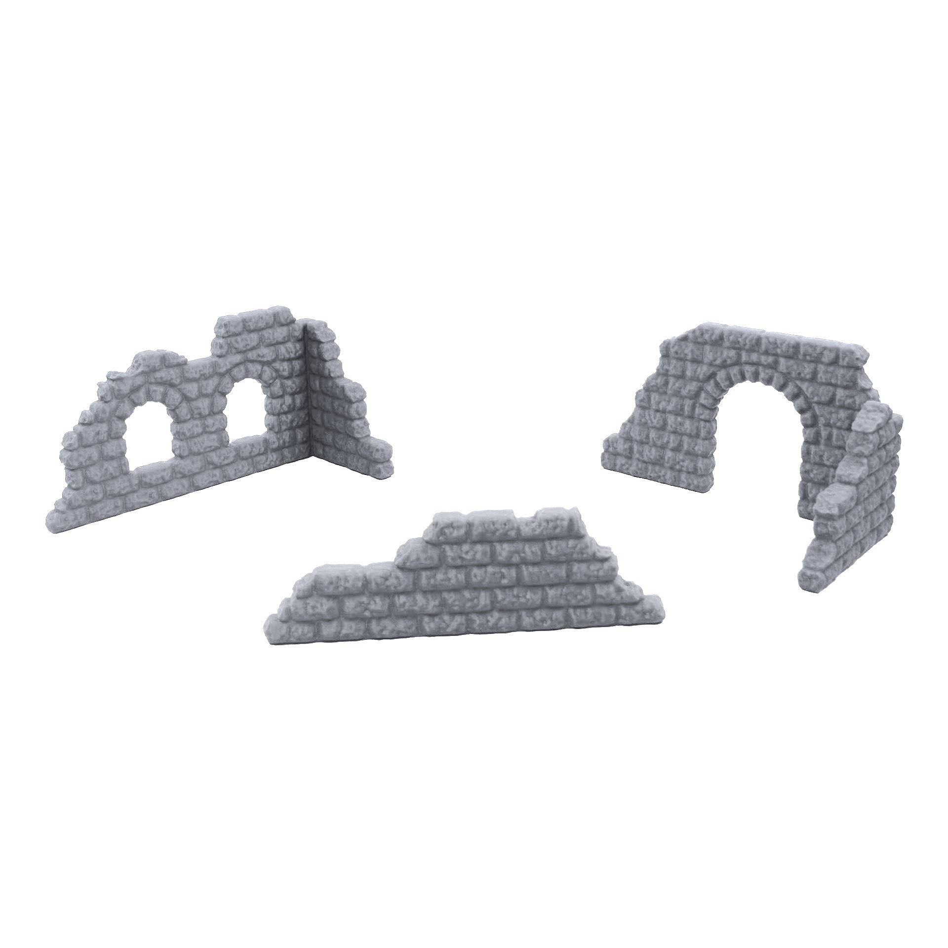 EnderToysCobblestone Wall Set, Terrain Scenery for Tabletop 28mm Miniatures Wargame, 3D Printed and Paintable