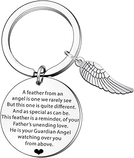 JETTOP Dad Memorial Gifts Loss of Father Gifts in Memory of Loved One Dad Sympathy Gifts Rememberance Gift Bereavement Gifts for Loss Dad (A Feather)