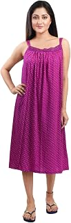Piyali's Creation Women's Pure Cotton Sleeveless Purple Square Neck Nighty for Women, Ladies & Girls | PCW00001477 Price In India